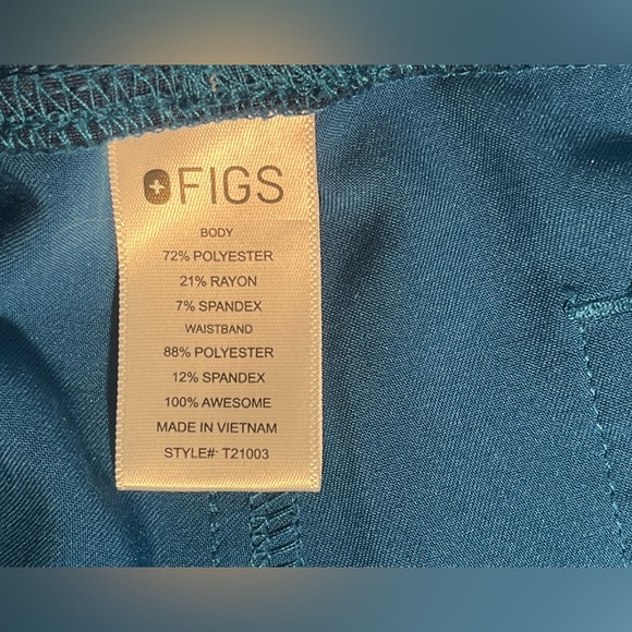 💙💚FIGS Livingston™ Basic Scrub Pants XXL Limited edition color-Alps Blue EUC - Picture 11 of 11